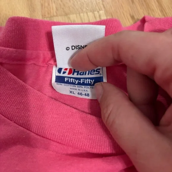 Vintage Disney Embellished Rhinestone Minnie Mouse Pink Short Sleeve T-shirt XL - Picture 5 of 5